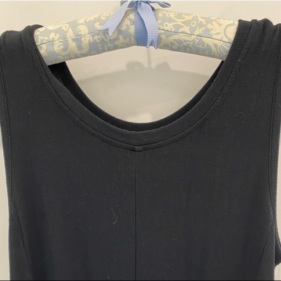 - 30-50% OFF BUNDLES! NWT STRETCH MAGASCHONI BLACK KNIT TANK DRESS TUNIC POCKETS - Picture 8 of 9